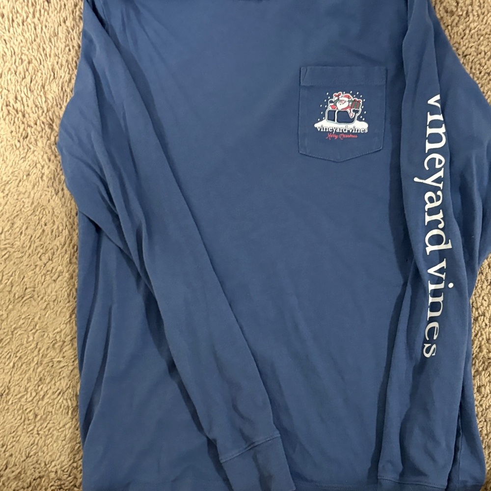 Vineyard Vines Kids Blue Long Sleeve Tee